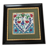 Hand painted Iznik ceramic frame from Türkiye
