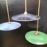 3 suspensions en tôles émaillées