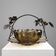 Art Deco Bowl and Dish in Glass and Wrought Iron, Belgium 1920s
