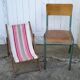 Transat ancien chaise longue pour enfant