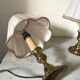Pair of brass bedside lamps