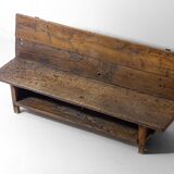 Early 1900s Art Populaire French fermette bench