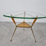 Mid century italian tripod coffee table, 1950s