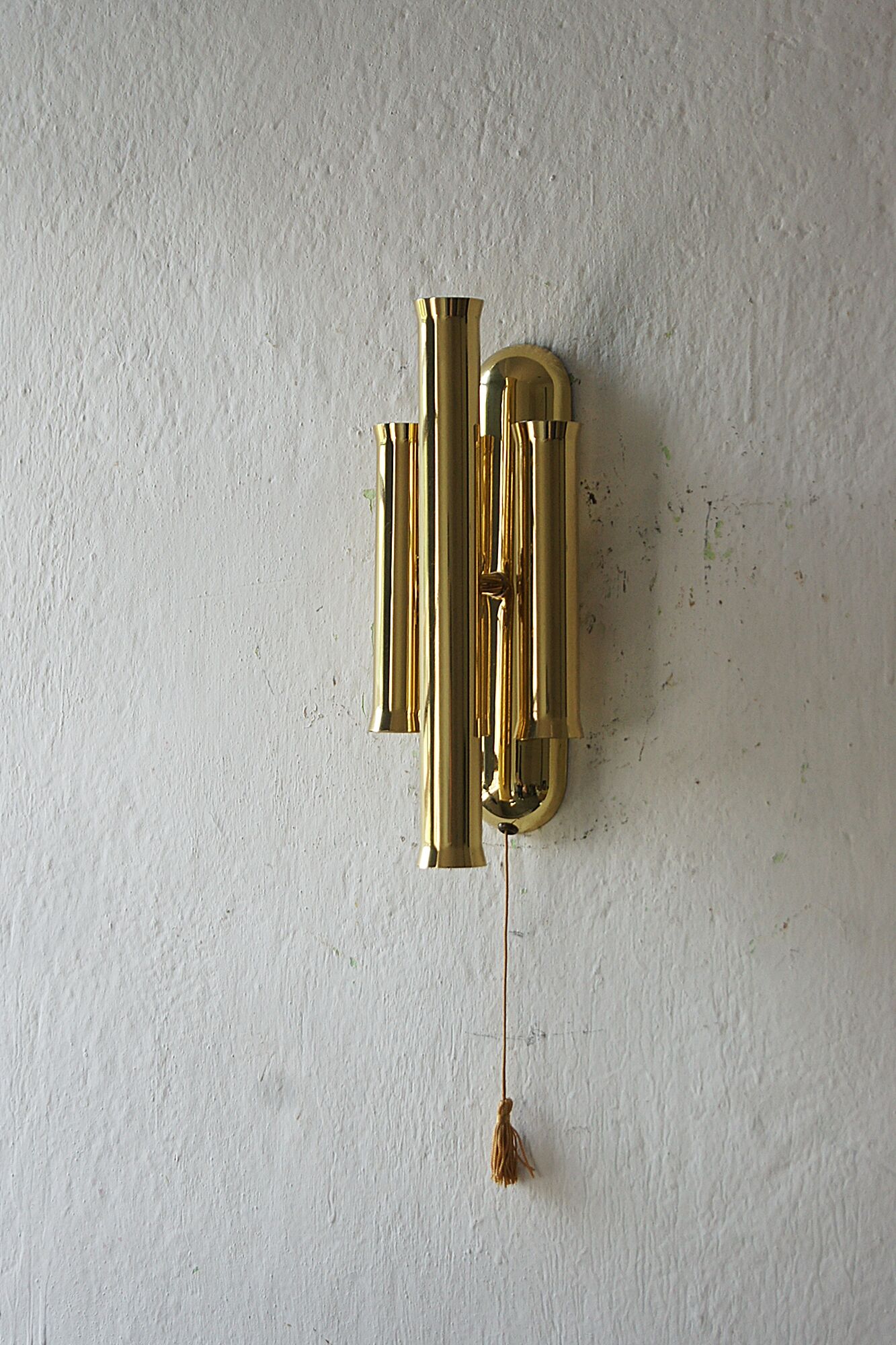 Vintage Italian Brass Wall Lamp
