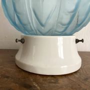 Art Deco glass and porcelain ball ceiling light