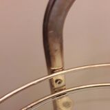 Rolling service in gilded metal and glass