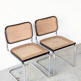2 vintage Cesca B32 chairs, Gavina edition by Marcel Breuer, 1960.