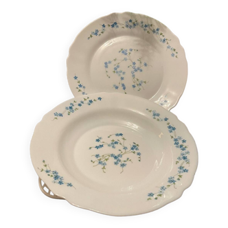 Arcopal forget-me-not serving dishes