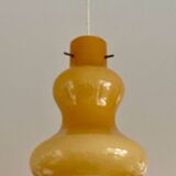 Massimo Vignelli Murano orange globe pendant light