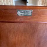 Meuble d’appui Louis XVI en bois précieux, marbre et vitrine – Haentgès Frè