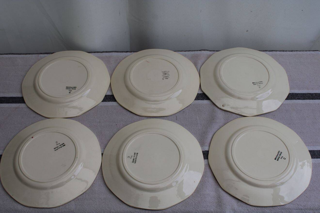 Set of 6 ceramic dessert plates