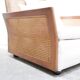Fauteuil vintage en bois et cannage