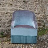 Vintage velvet toad armchair