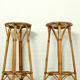 Set of 2 Vintage Bar Stool in Rattan and Bamboo, 1960s