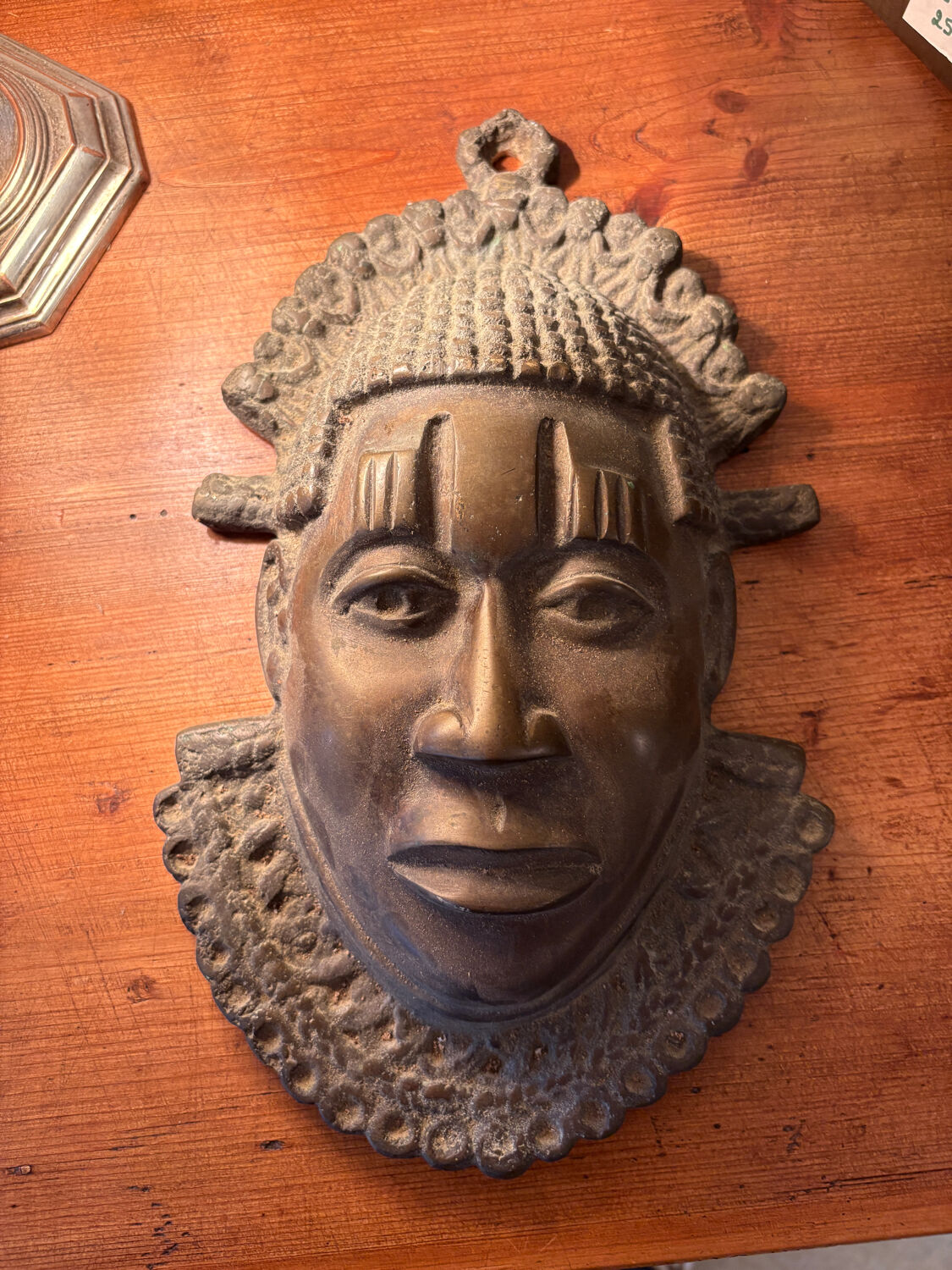 Bronze wall mask - West African Spirit