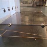 Smoked plexiglass side table from the 70s