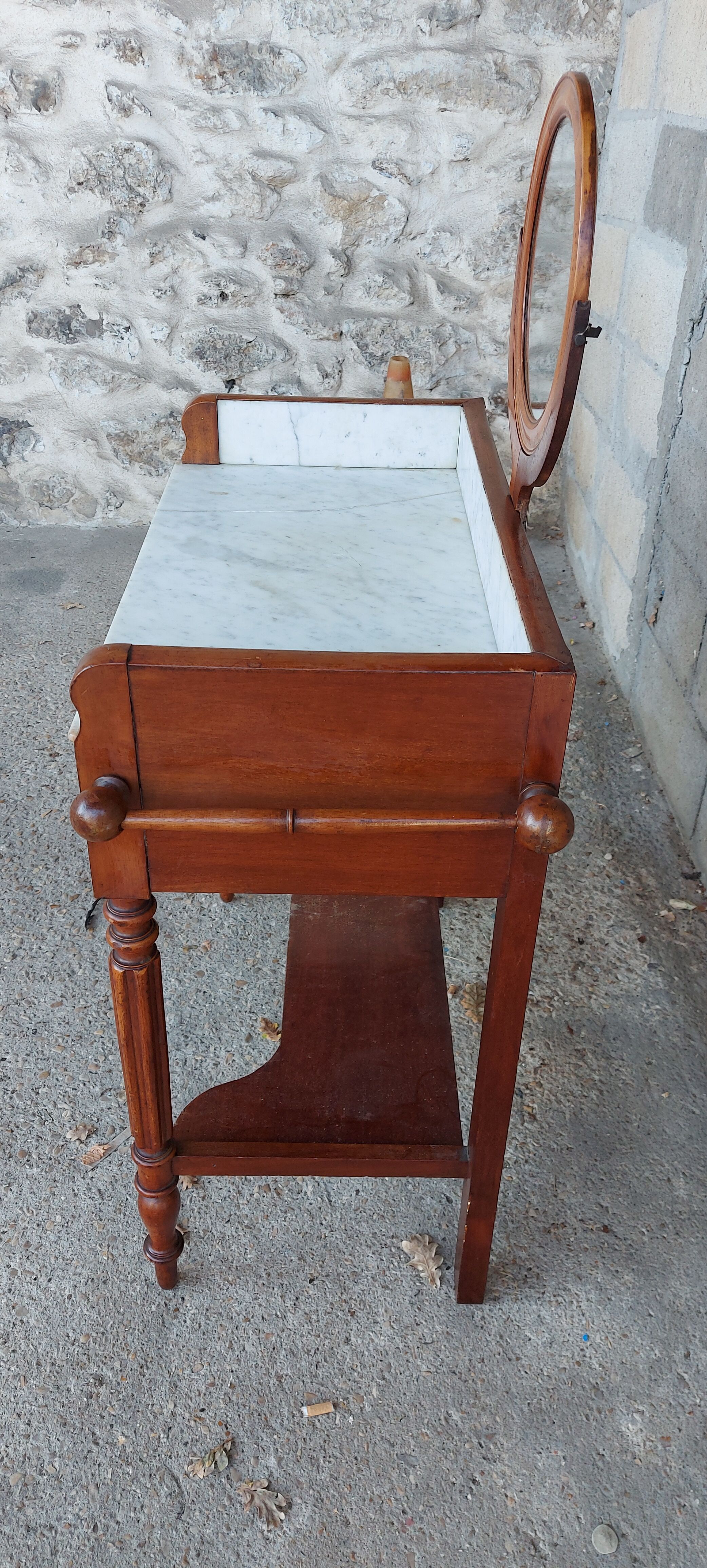 Antique hairdresser, Louis Philippe style with mirror