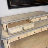 Wooden desk with patina