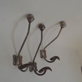 3 vintage metal hooks
