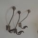 3 vintage metal hooks