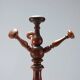 Antique coat rack in lime wood stained walnut, Italy, 19th century.