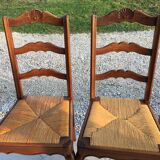 Suite of 6 Louis XV-style mulched chairs