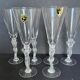 6 Bayel crystal champagne flutes