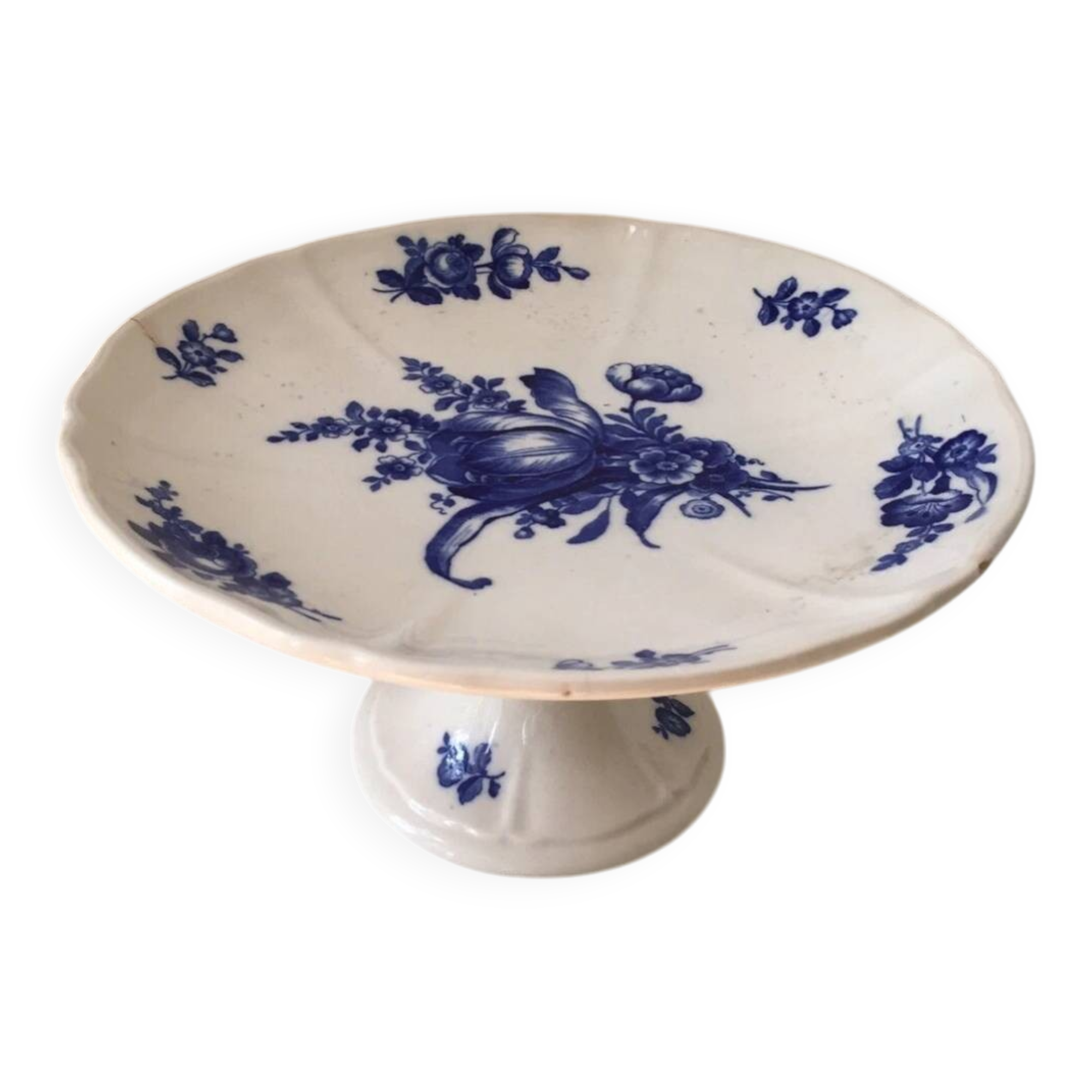Ancienne coupe sur pied, compotier en terre de fer Villeroy & Boch