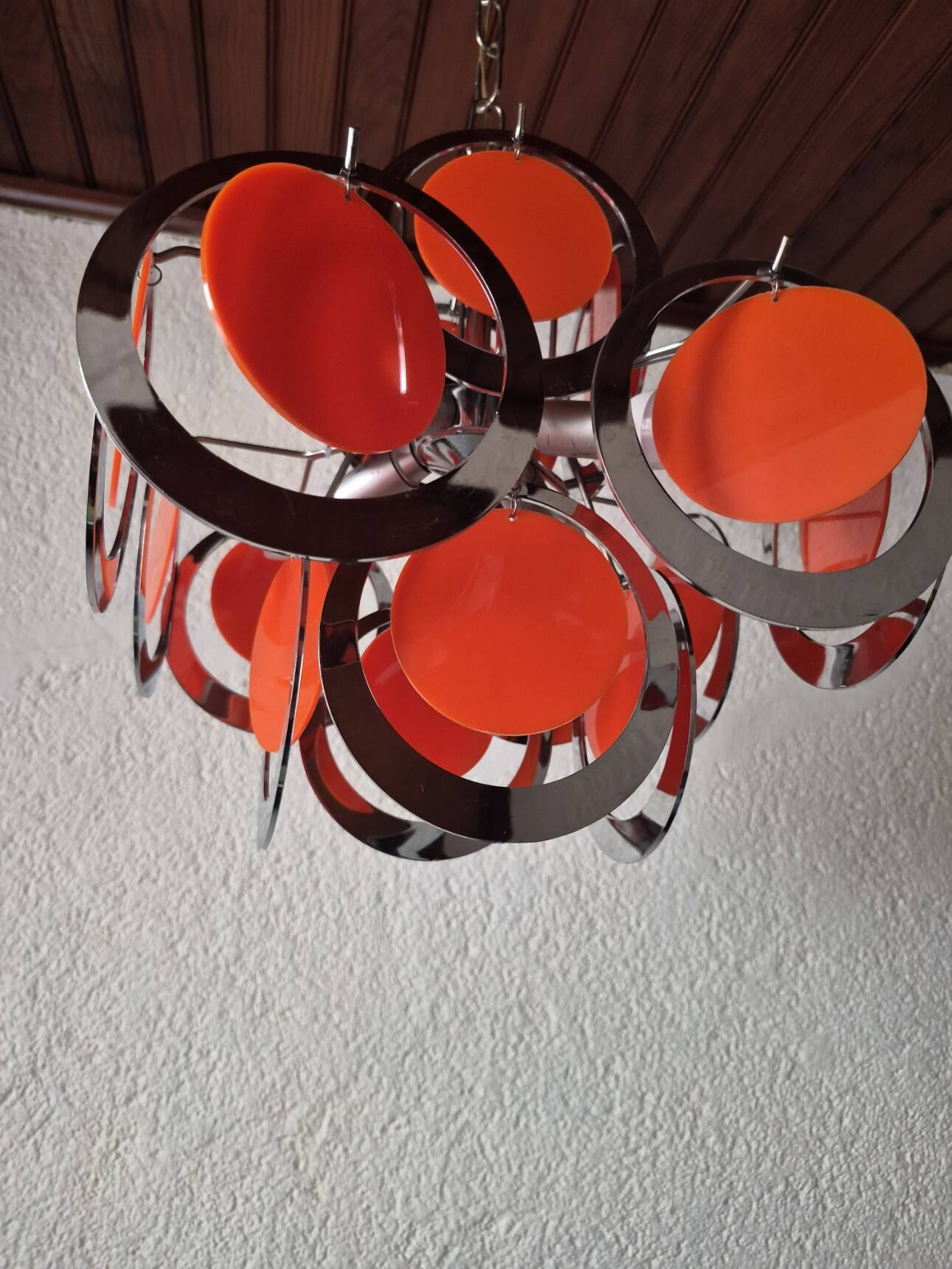 Vintage orange and chrome suspension