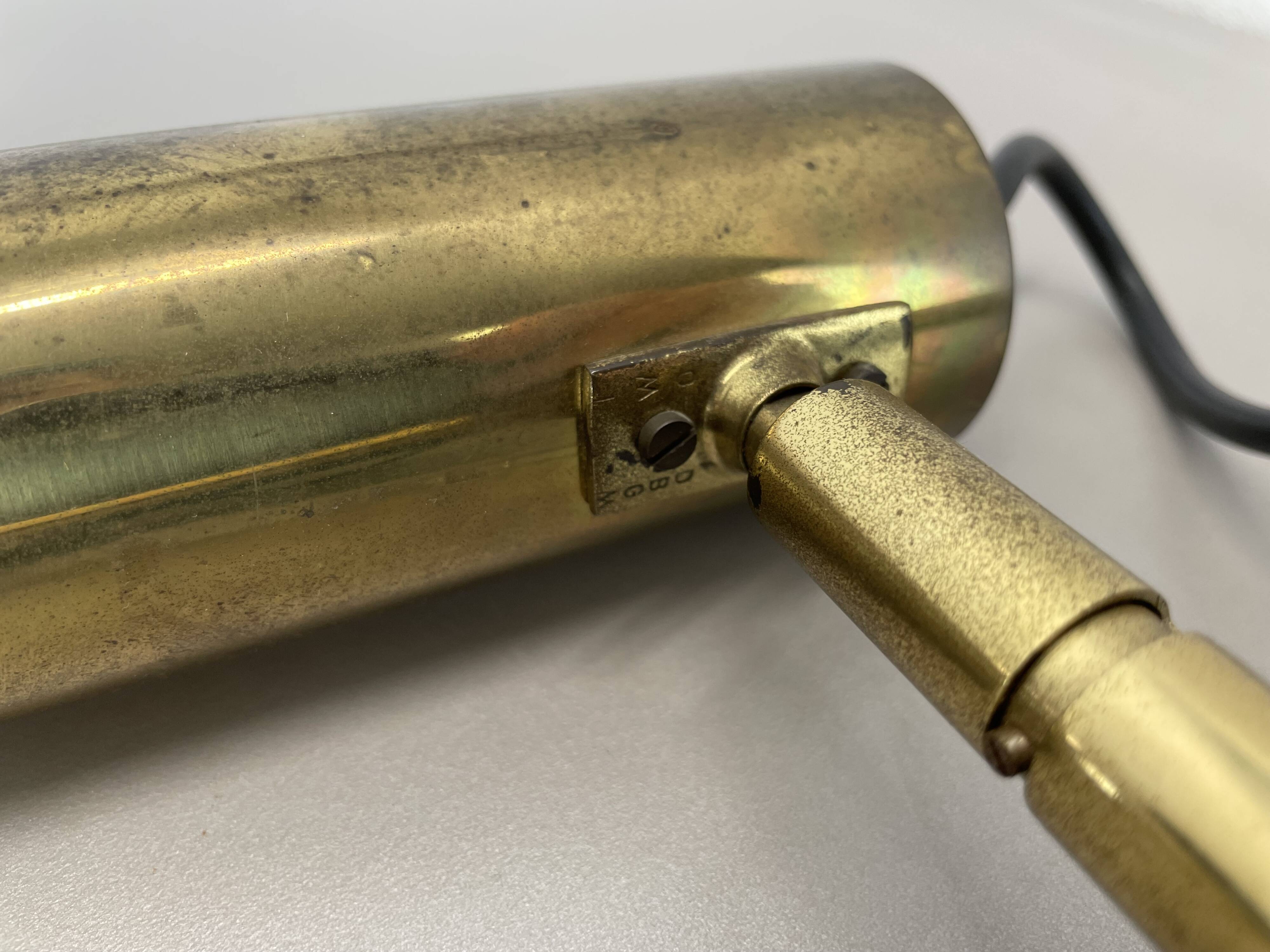 Unique 3-spot brass ceiling light koch and lowy style omi lighting germany, 1970