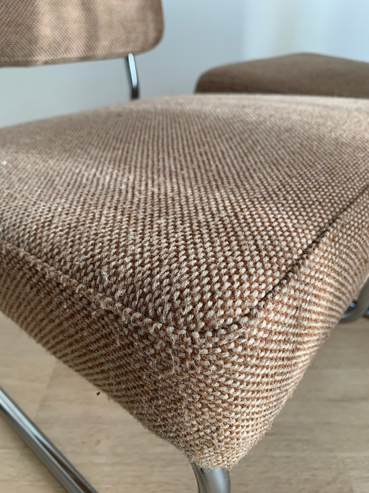 70s chrome and wool heater