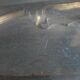 Curved glass coffee table