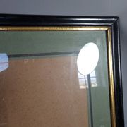 Frame Napoleon III lacquered wood black / gold 65,5x54,5 foliage 61x50 cm + SB glass
