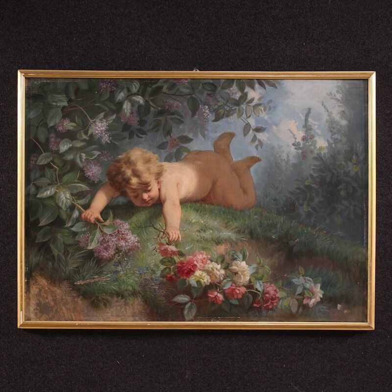 Italian painting Spring from 19th century