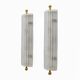 Pair of Art Dèco Style Italian Murano Glass and Brass Sconces