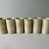 Set of 6 jean dubost glazed stoneware glasses in Noron