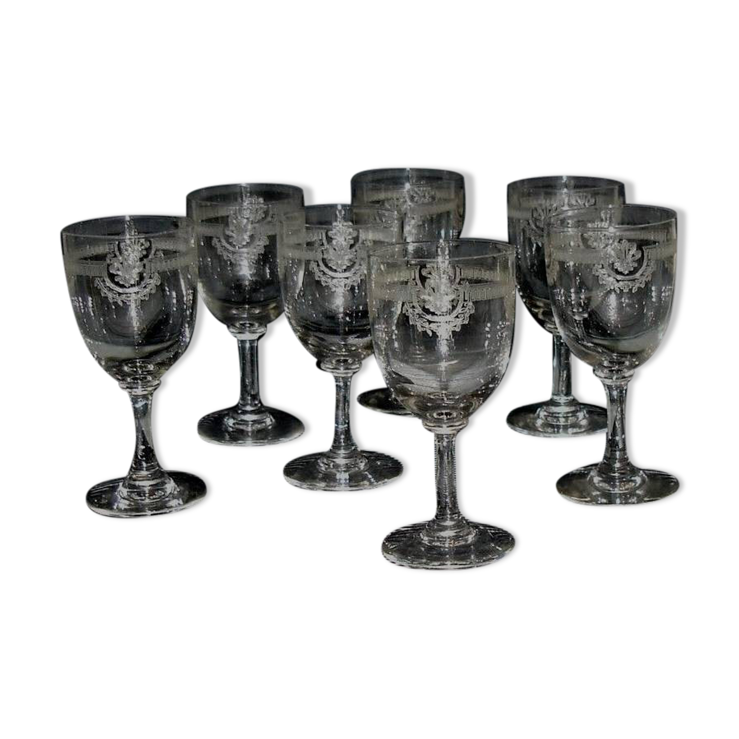 Saint louis manon 7 crystal port glasses - 11 cm