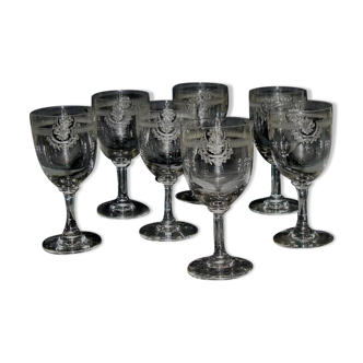 Saint louis manon 7 verres a porto cristal - 11 cm