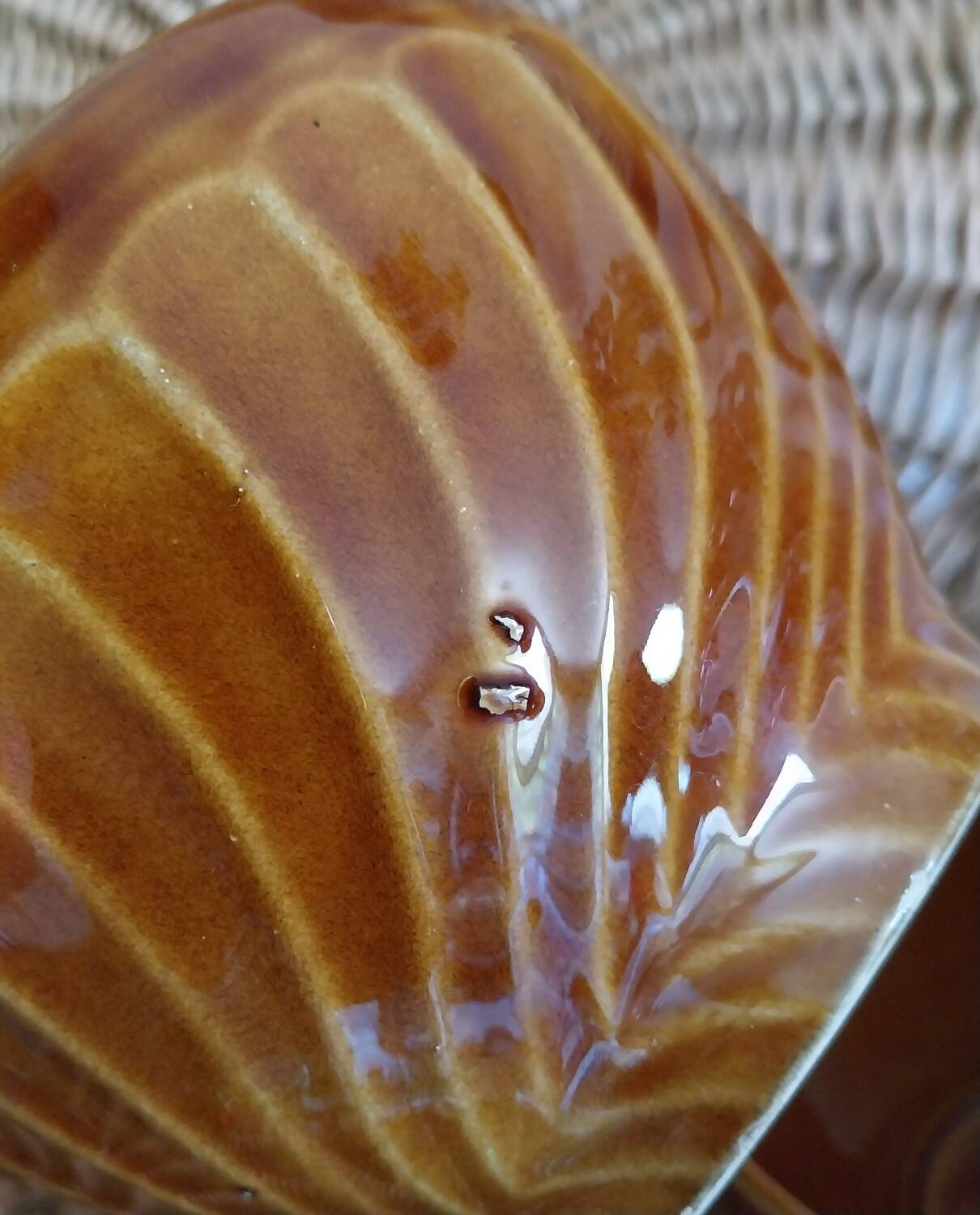 Antique faceted earthenware bowls