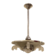 Art Deco pendant lamp by Ezan France, 2 lights 1920