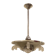 Art Deco pendant lamp by Ezan France, 2 lights 1920