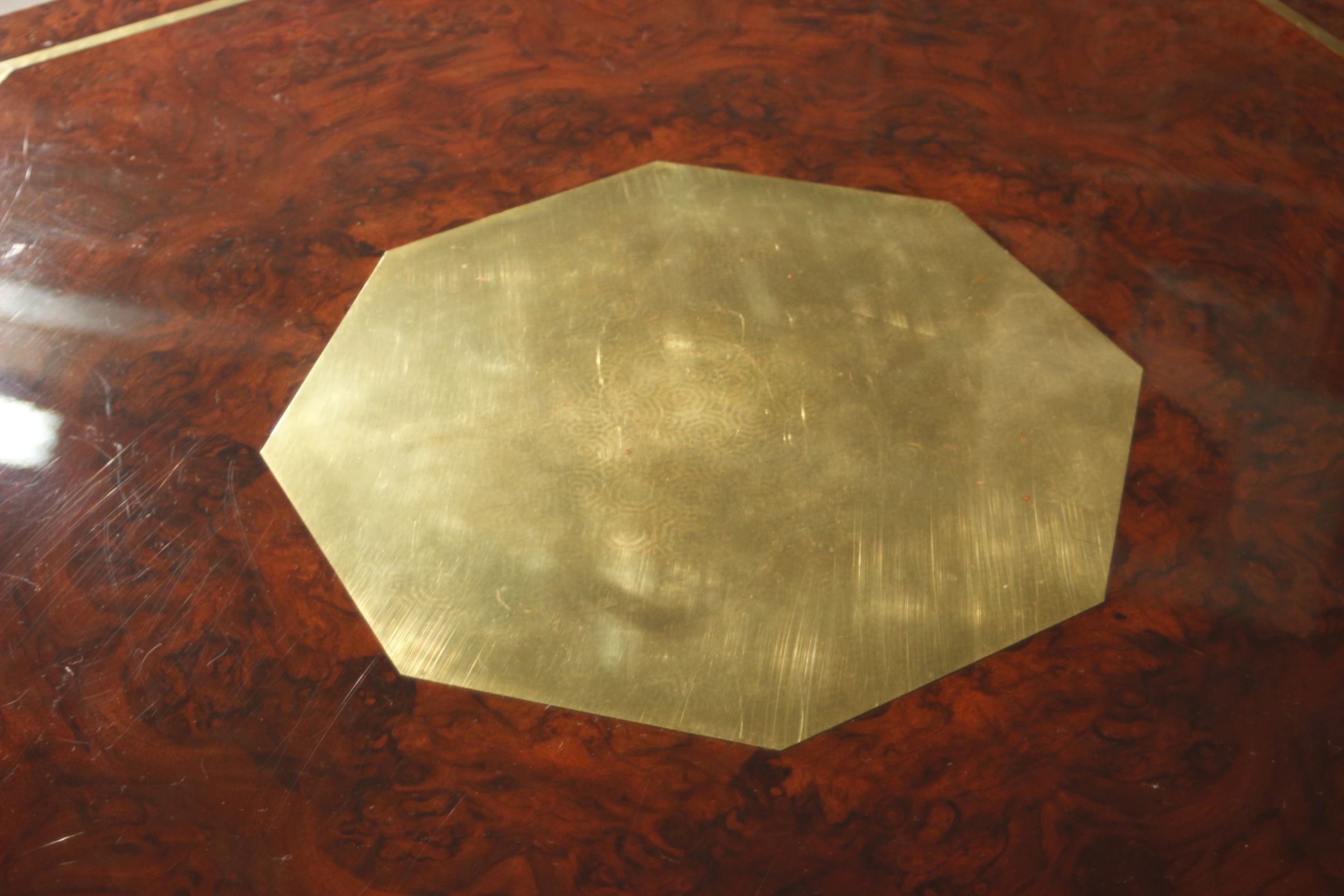 Elm broussin dining room table by Jean Claude Mahey for Maison Romeo, 70s