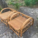 Vintage rattan lounge chairs