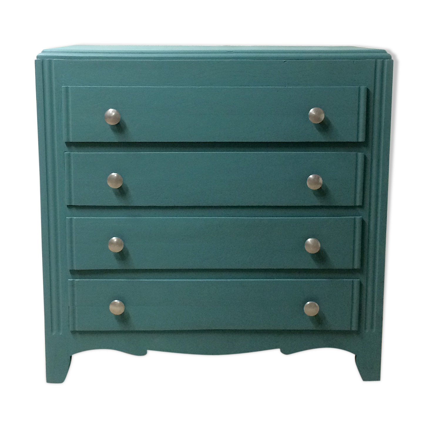 Commode bleue en chêne