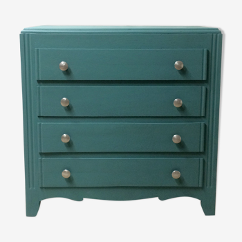 Commode bleue en chêne