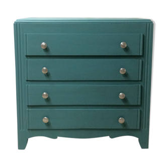 Blue oak chest of drawers