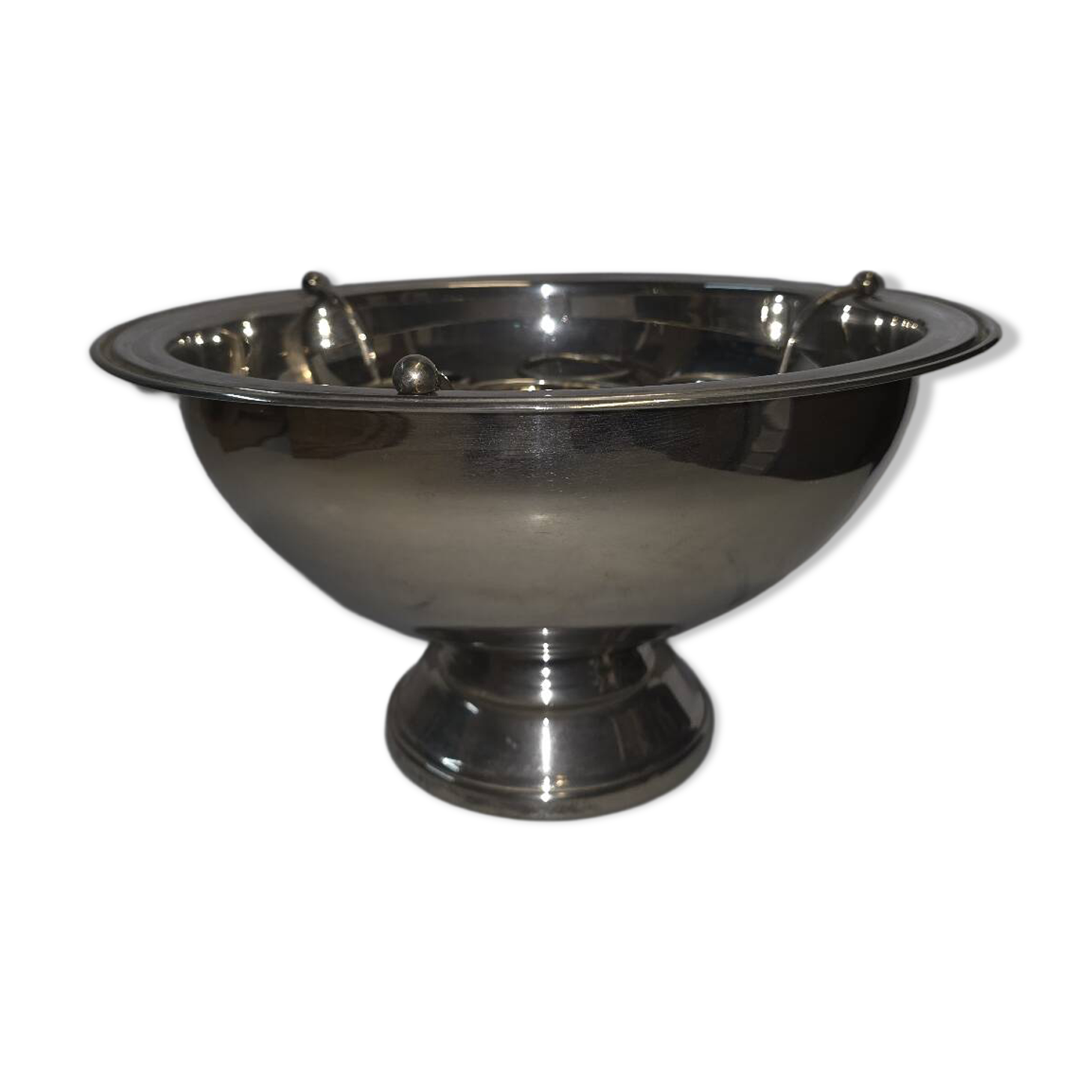 Silver-plated metal champagne bucket, cooler