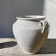 White ceramic flowerpot