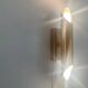 Pair of brass wall lights with Italian mid-century design, 1960, Italy.