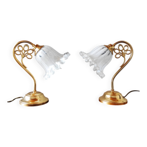 Paire de lampes vintage